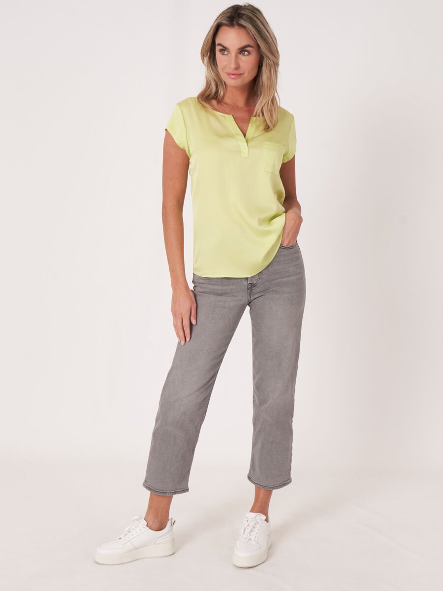 Repeat Cashmere Top Met Borstzak