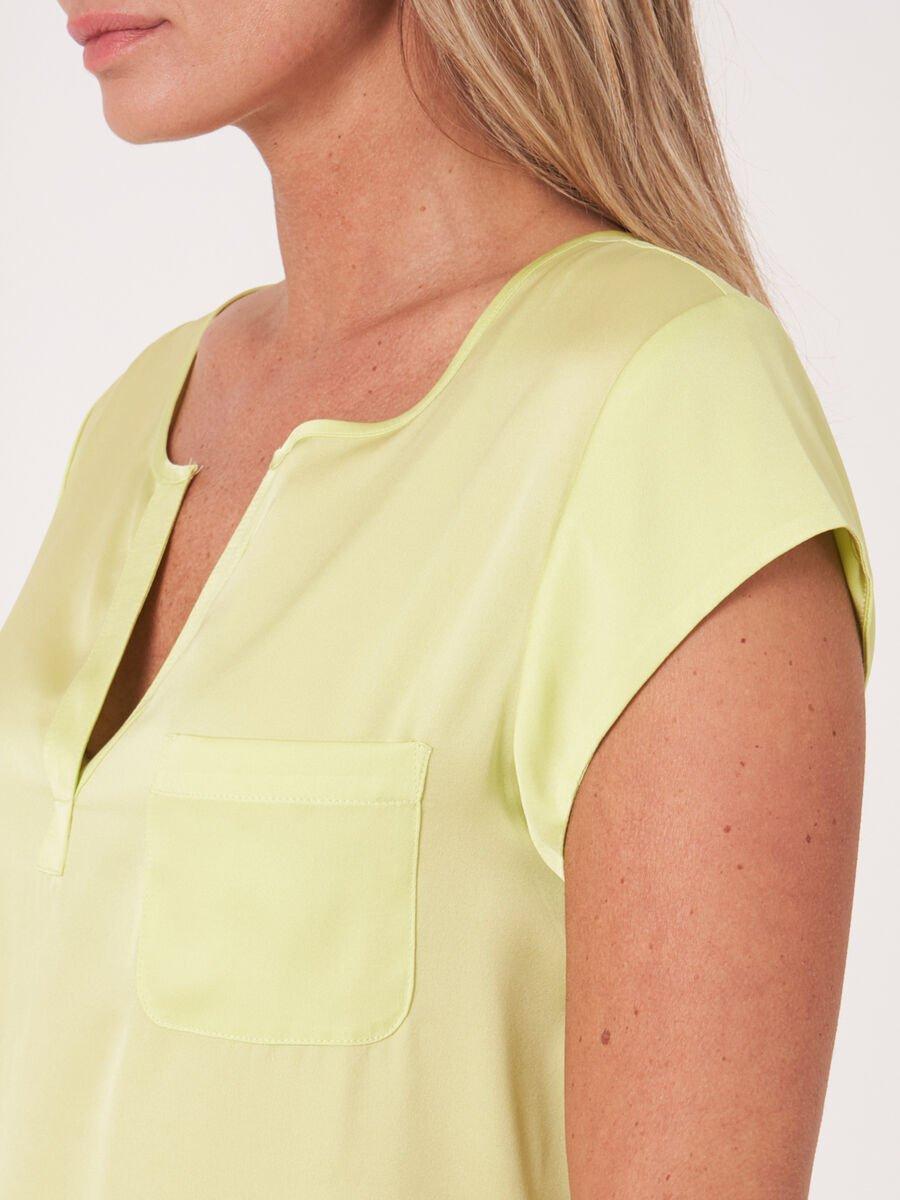 Repeat Cashmere Top Met Borstzak