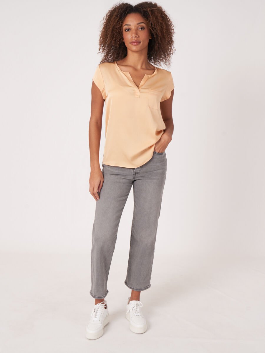 Repeat Cashmere Top Met Borstzak