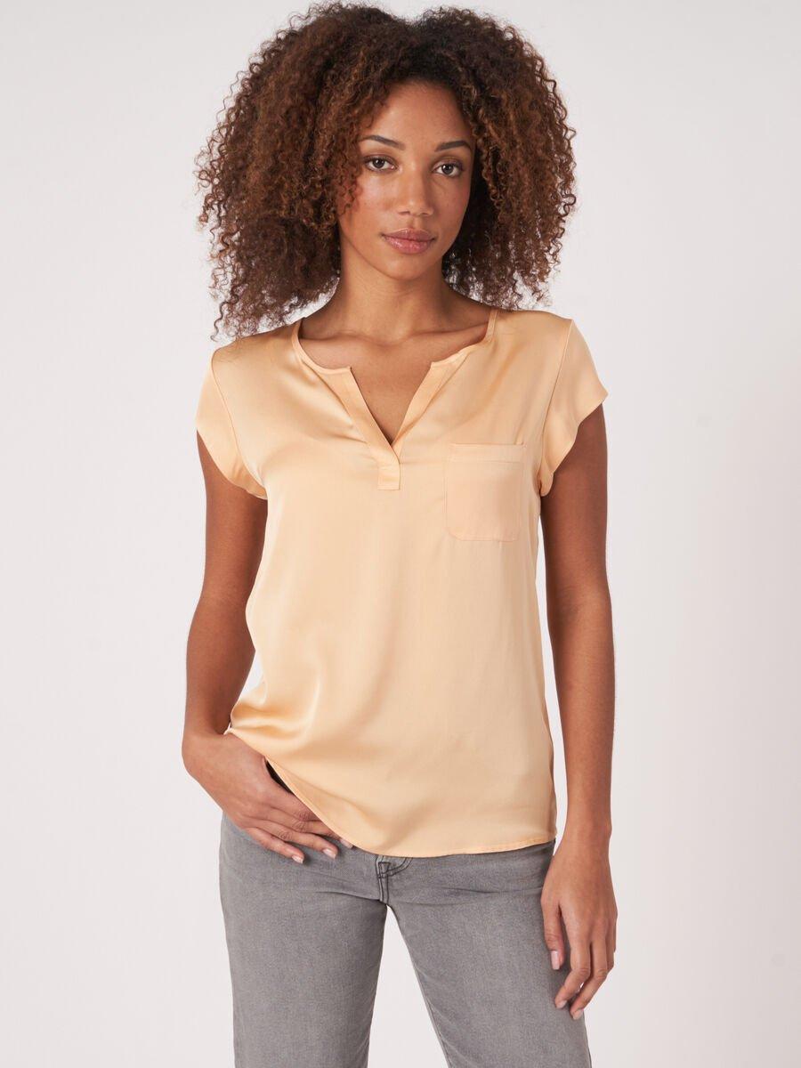 repeat cashmere Top met borstzak