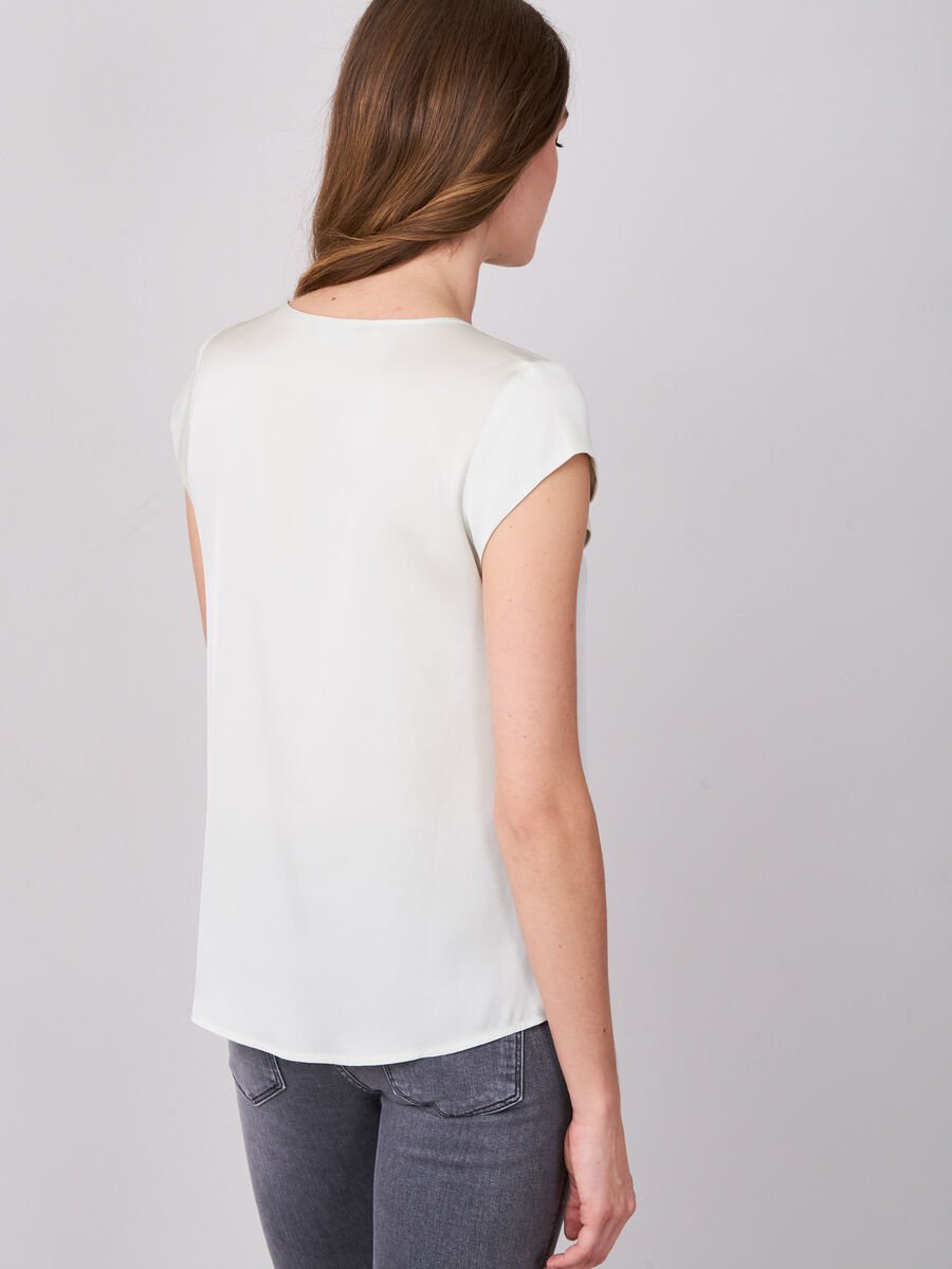 Repeat Cashmere Top Met Borstzak