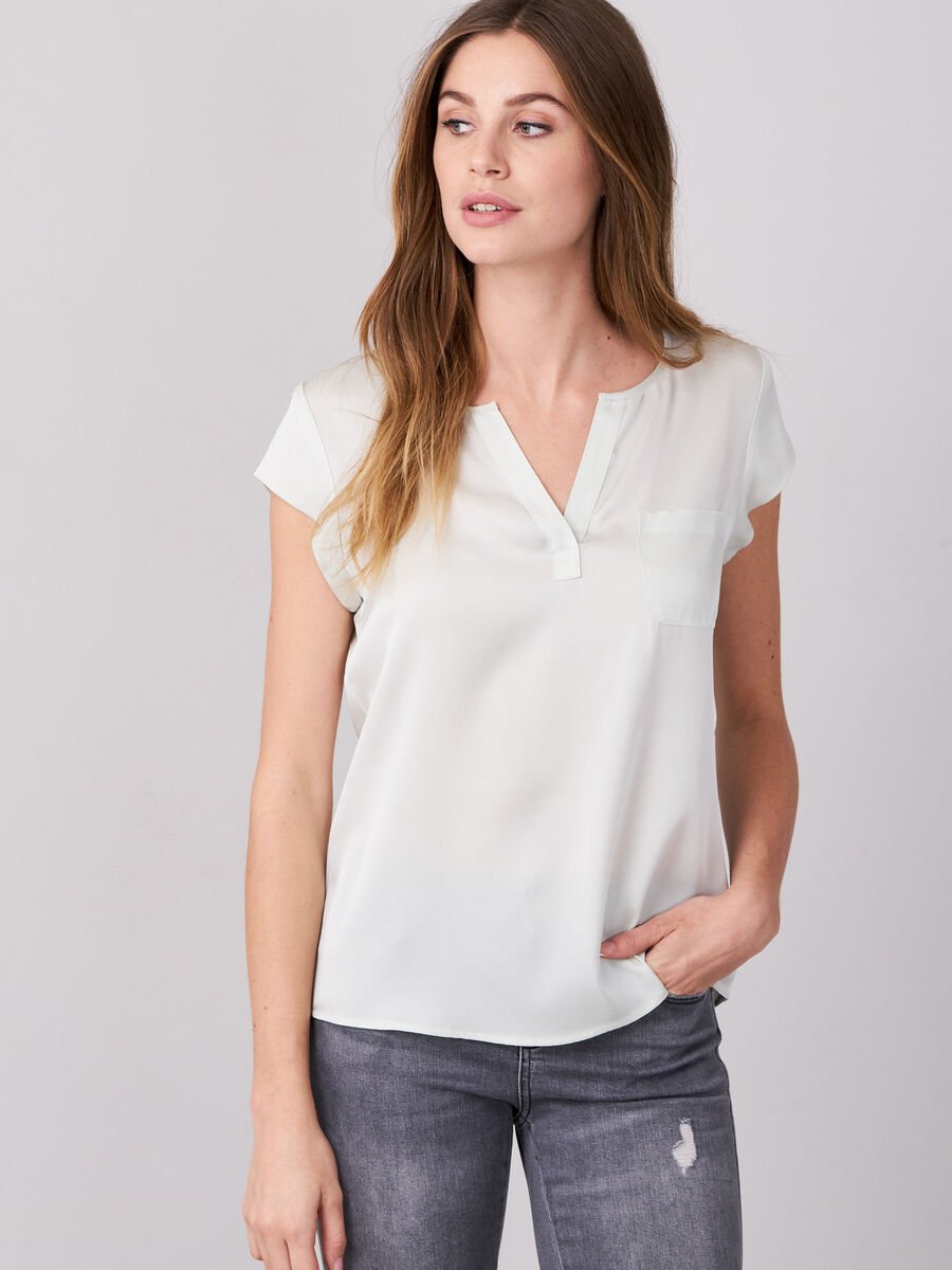repeat cashmere Top met borstzak