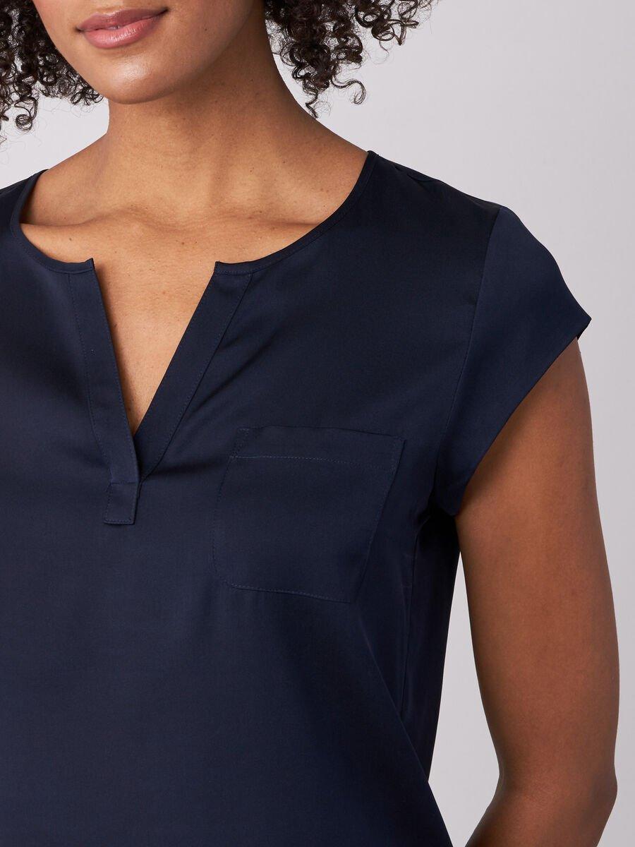 Repeat Cashmere Top Met Borstzakje