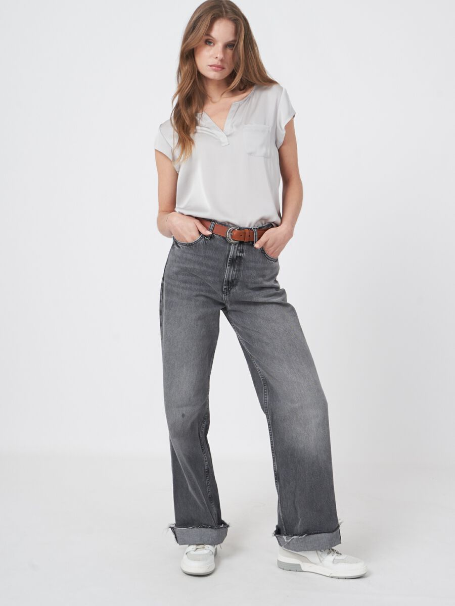 Repeat Cashmere Top Met Borstzakje