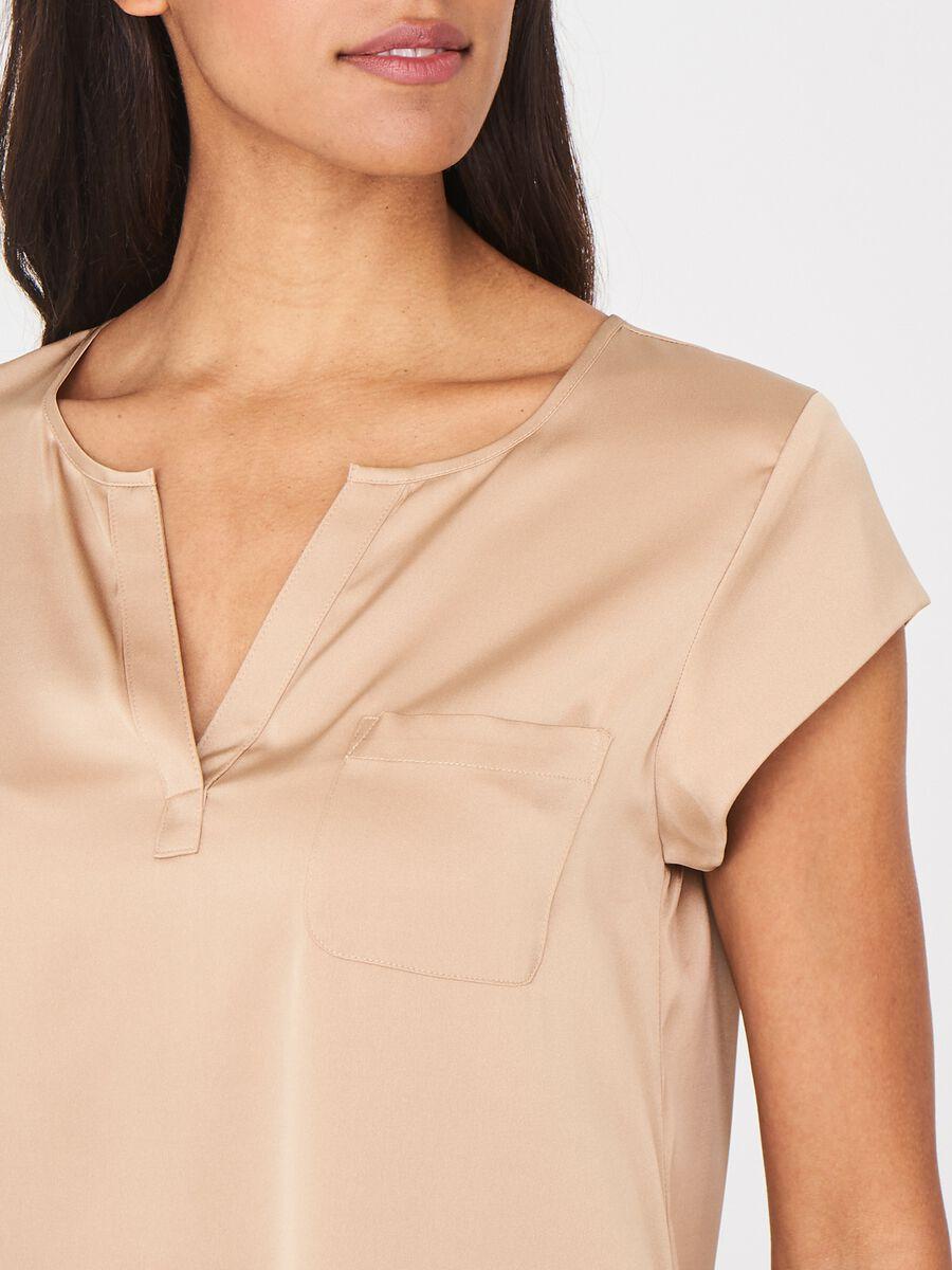 Repeat Cashmere Top Met Borstzakje