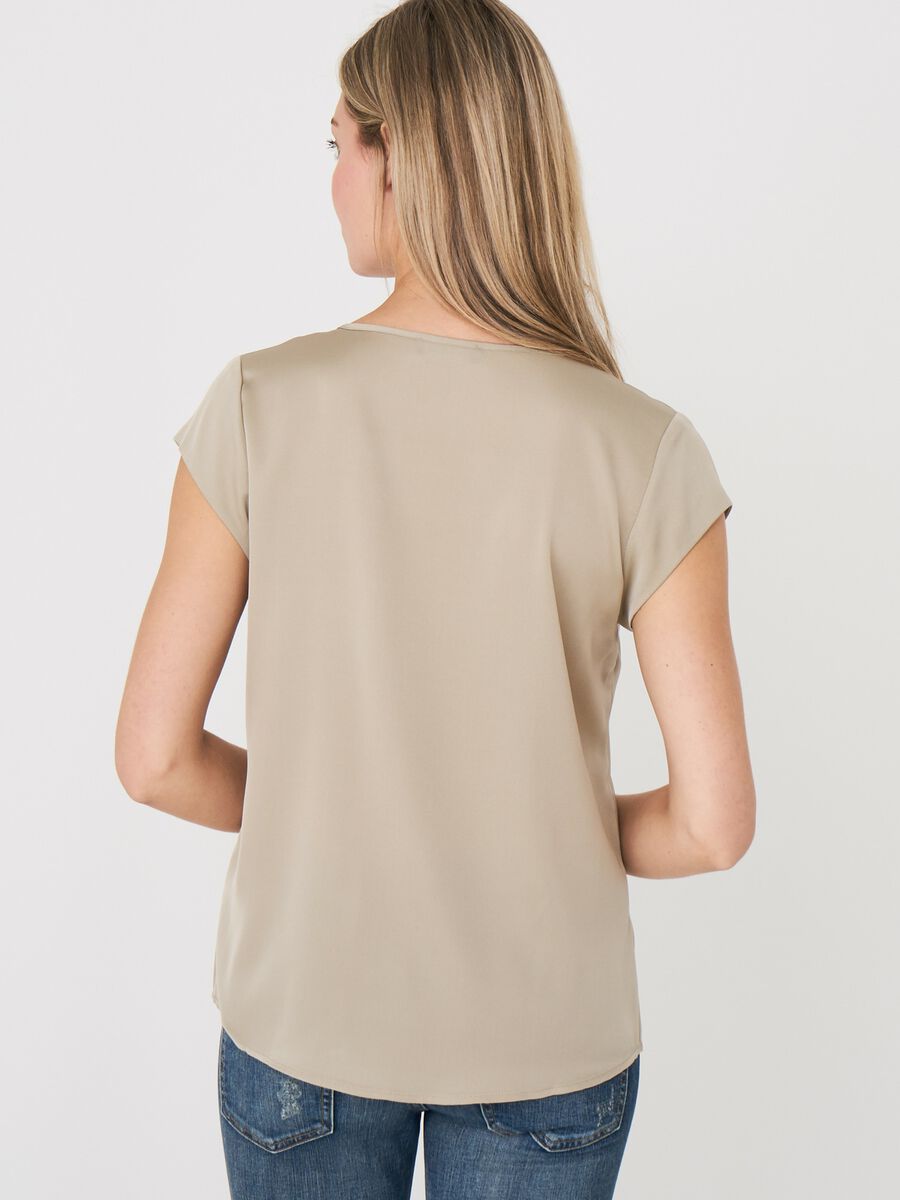 Repeat Cashmere Top Met Borstzakje