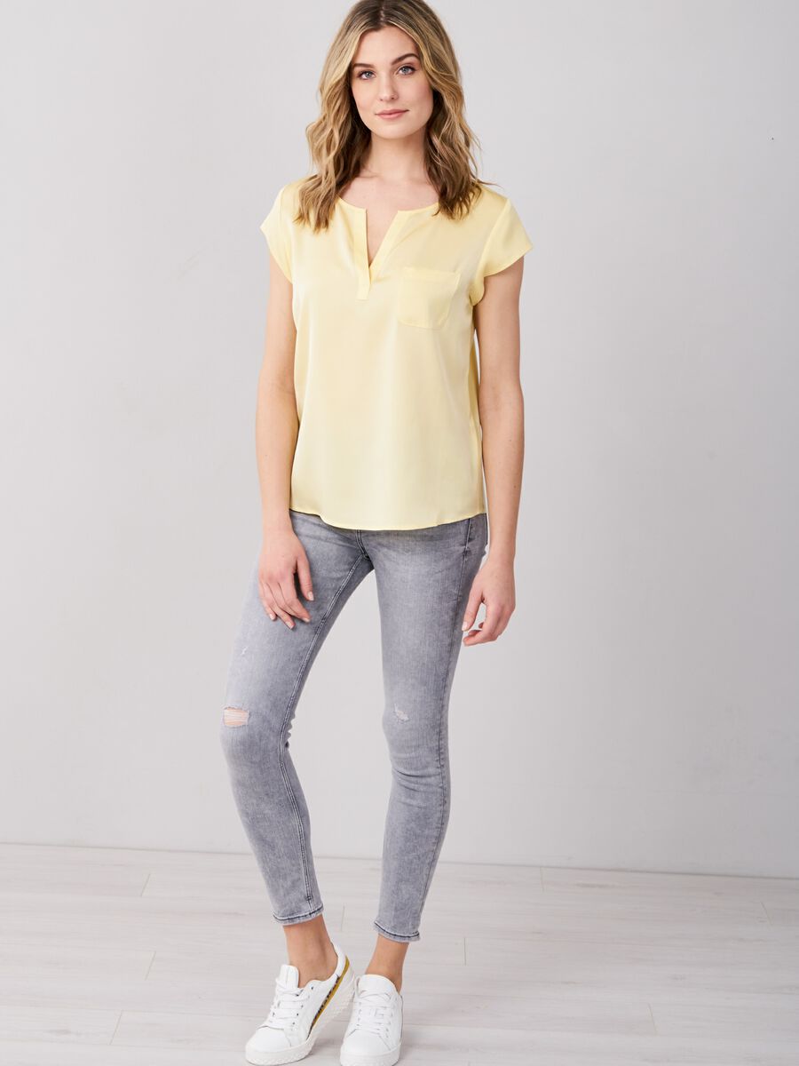 Repeat Cashmere Top Met Borstzakje