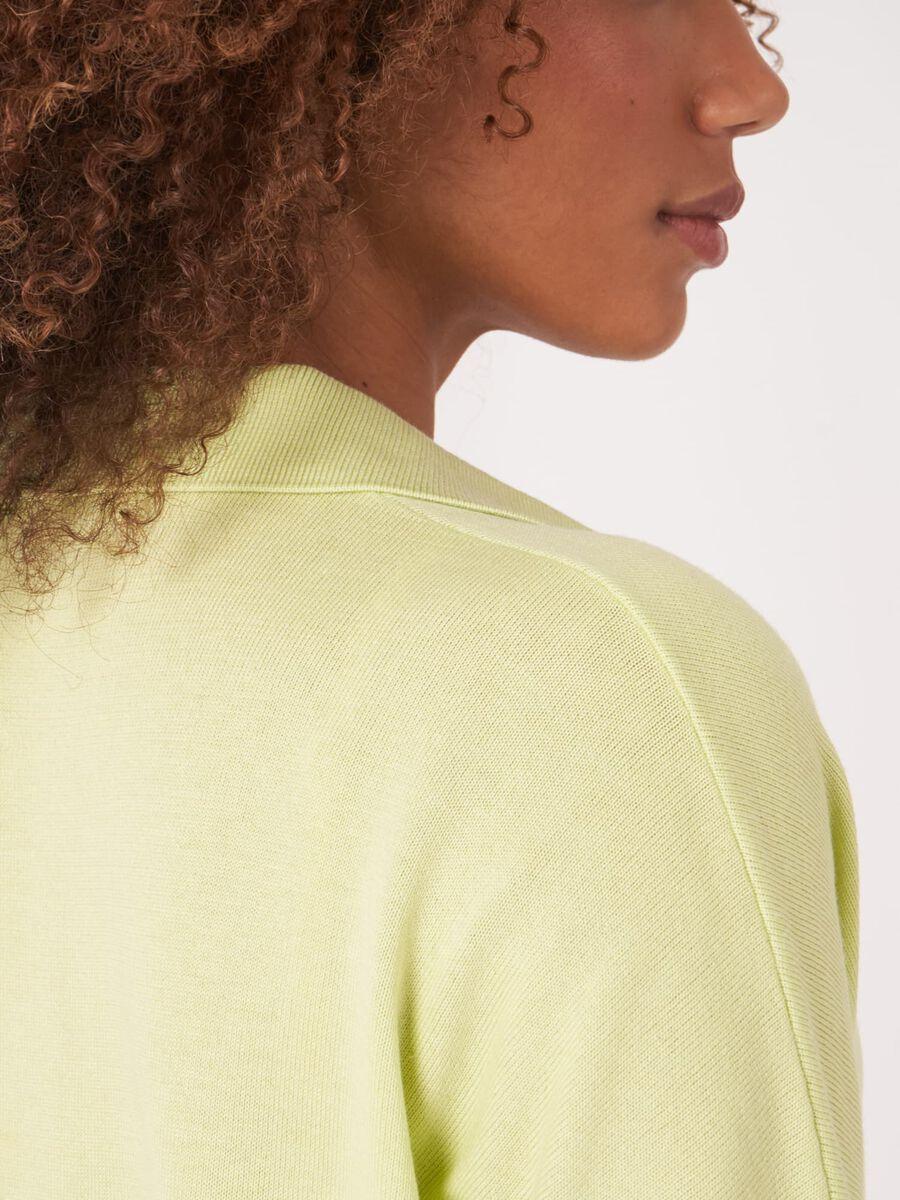 Repeat Cashmere Trui In Katoen-mix Met Polokraag