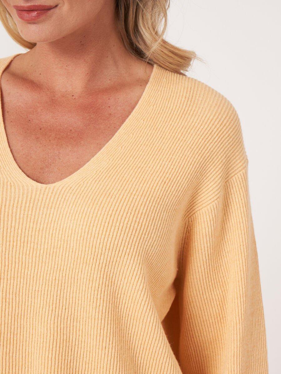 Repeat Cashmere Trui Met Fijne Ribstructuur