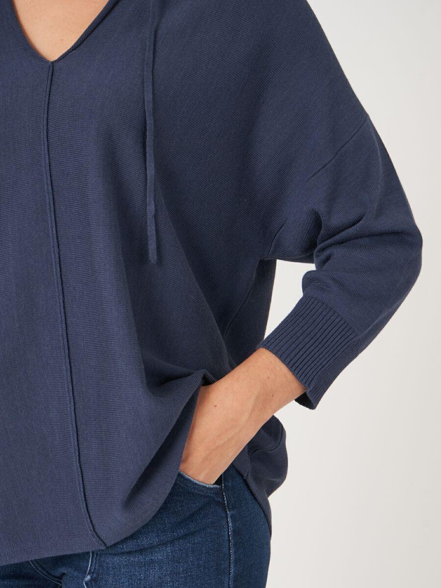 Repeat Cashmere Trui Met Polokraag En Ronde Zoom