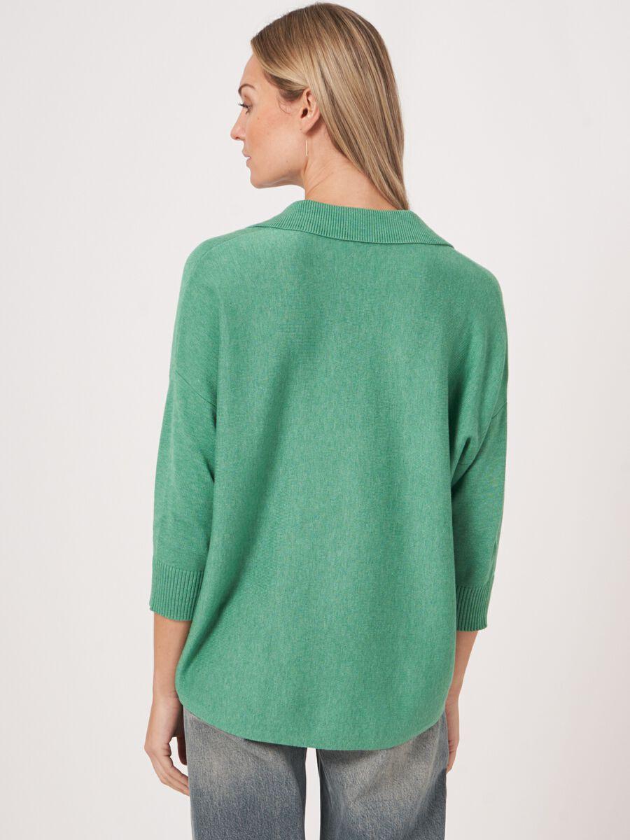 Repeat Cashmere Trui Met Polokraag En Ronde Zoom