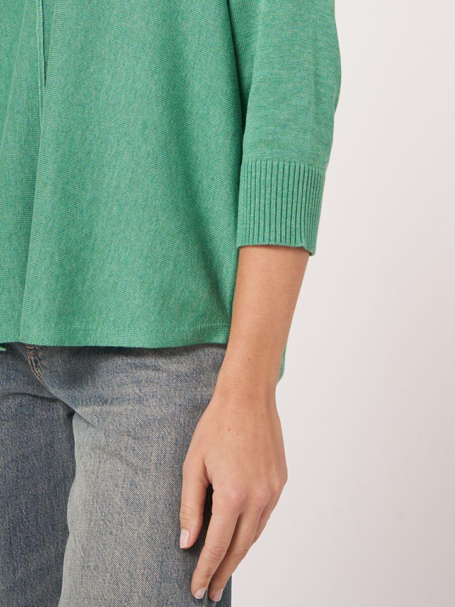 Repeat Cashmere Trui Met Polokraag En Ronde Zoom