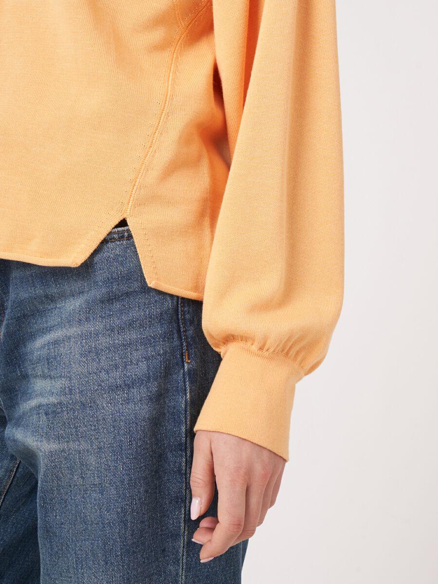 Repeat Cashmere Trui Met Splitjes Van Katoenmix