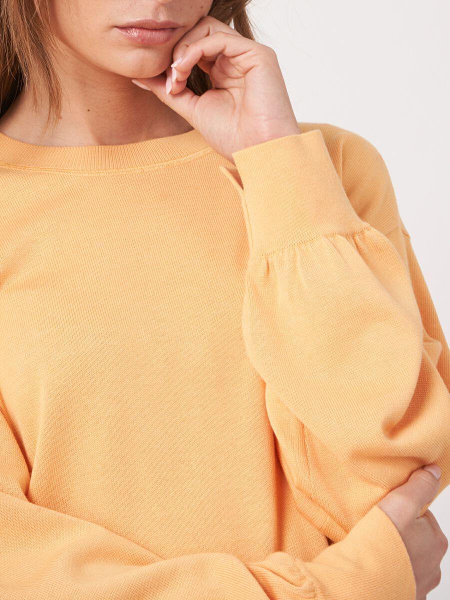 Repeat Cashmere Trui Met Splitjes Van Katoenmix