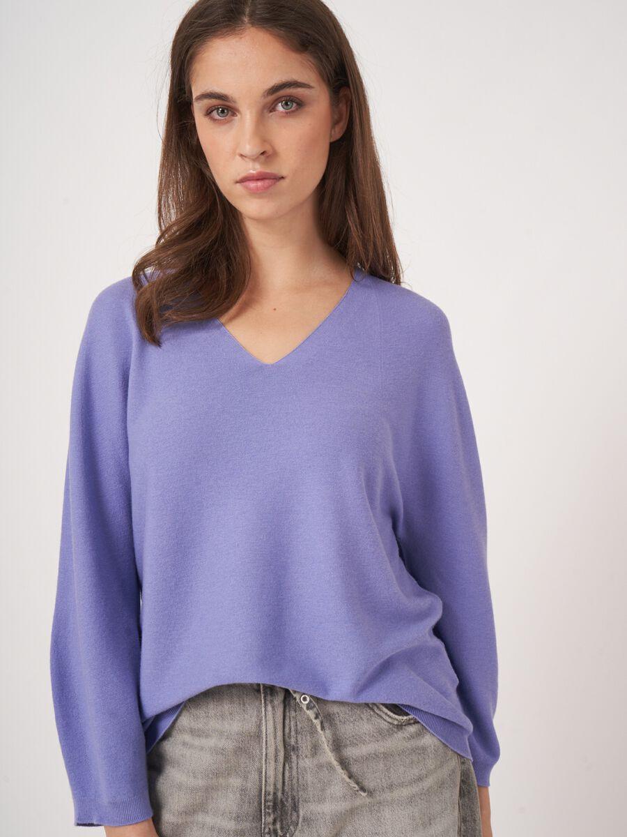 Repeat Cashmere V-hals Trui Van Cashmere En Katoen