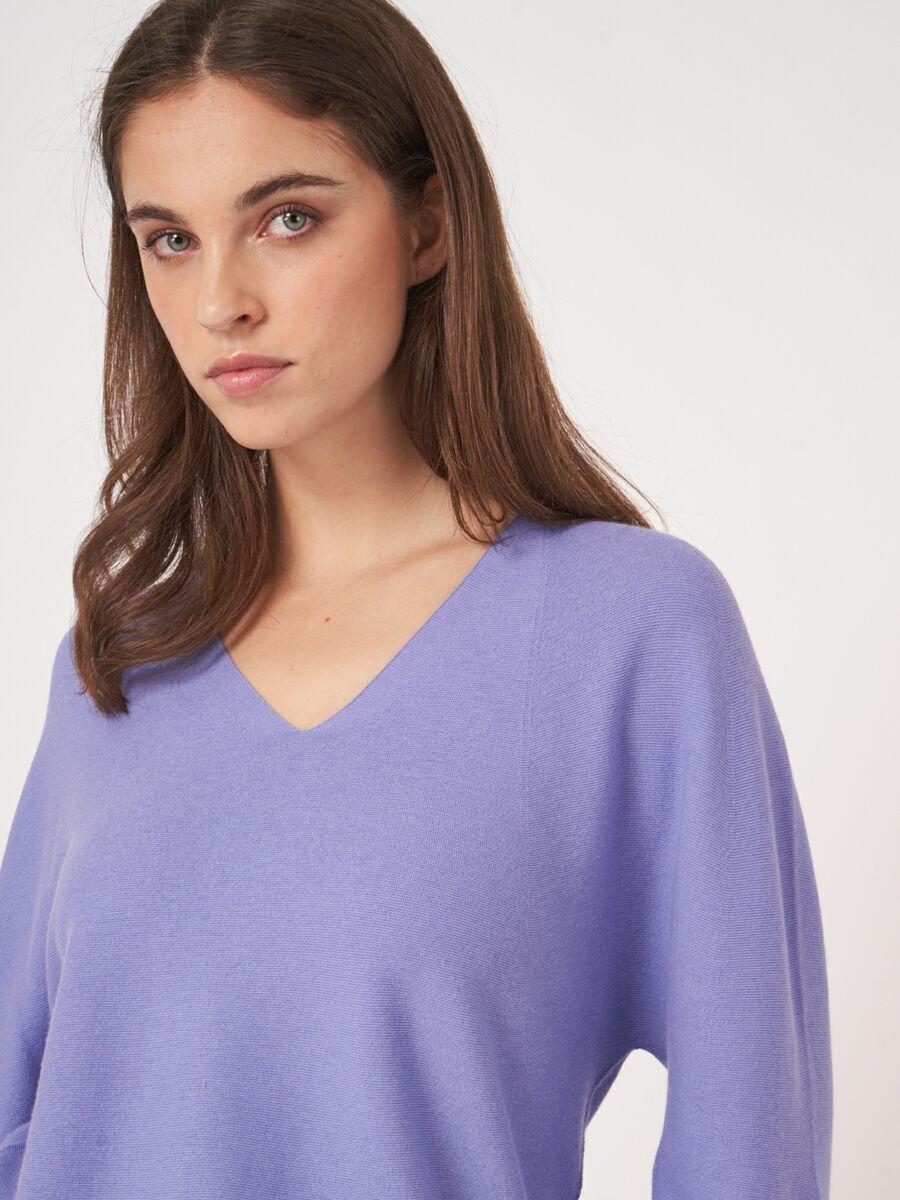 Repeat Cashmere V-hals Trui Van Cashmere En Katoen