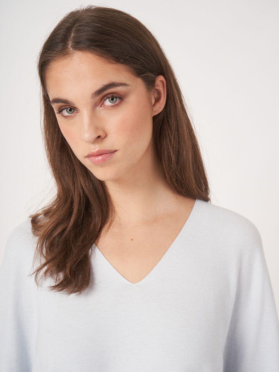 Repeat Cashmere V-hals Trui Van Cashmere En Katoen