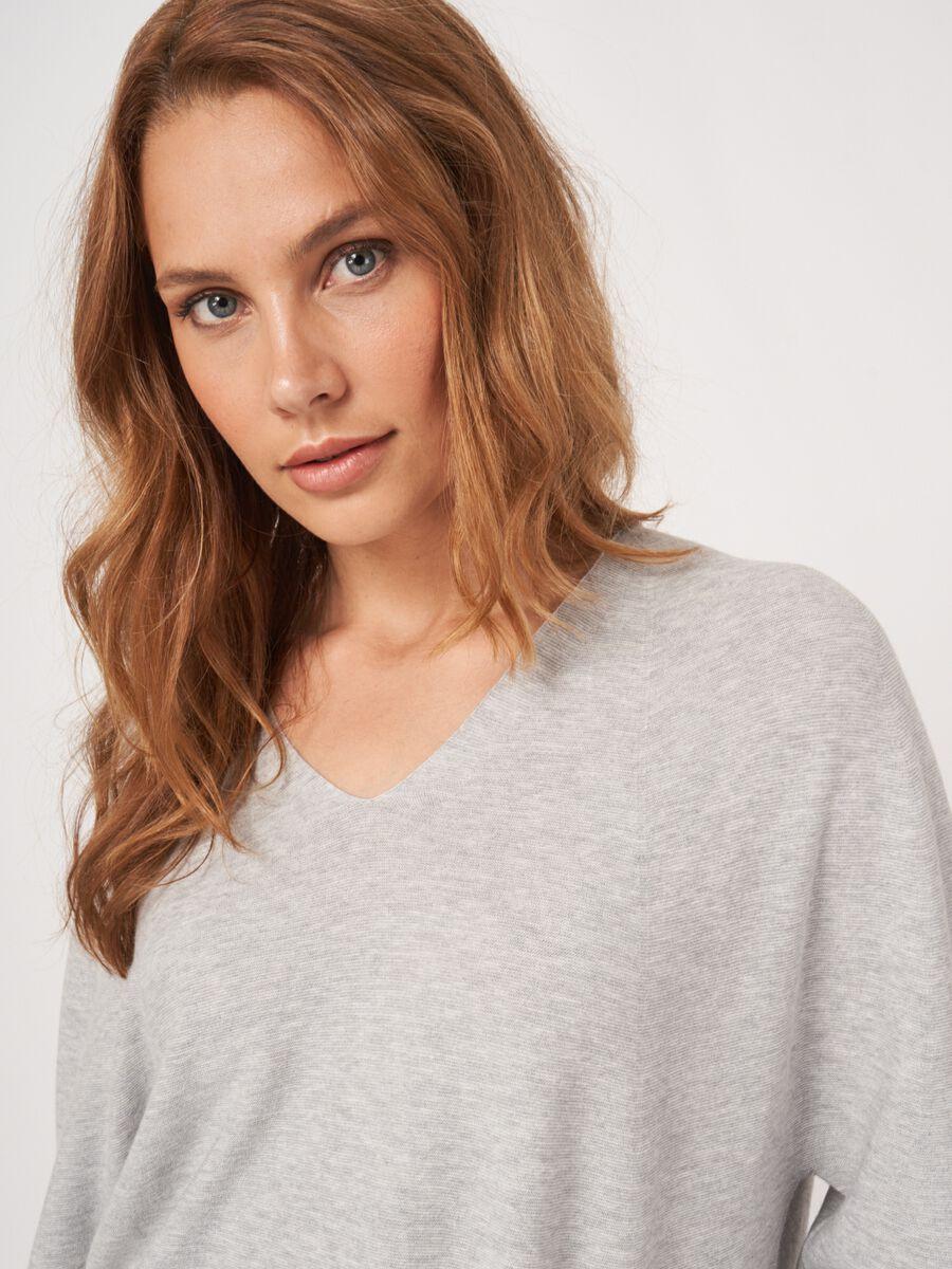 Repeat Cashmere V-hals Trui Van Cashmere En Katoen