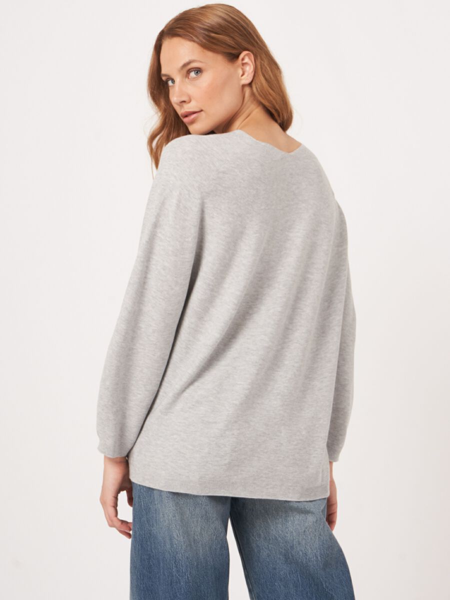 Repeat Cashmere V-hals Trui Van Cashmere En Katoen