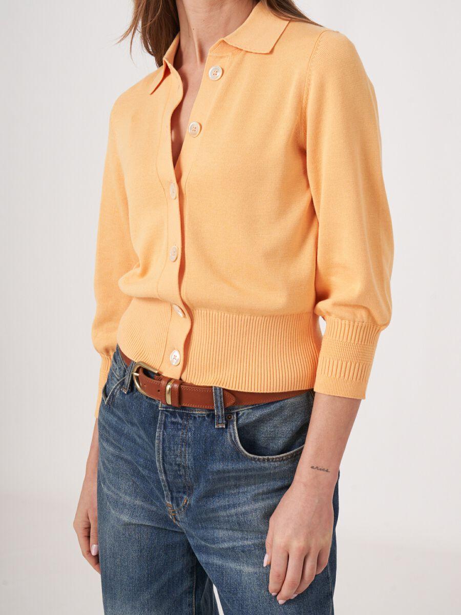 Repeat Cashmere Vest Met Polokraag En Knopen