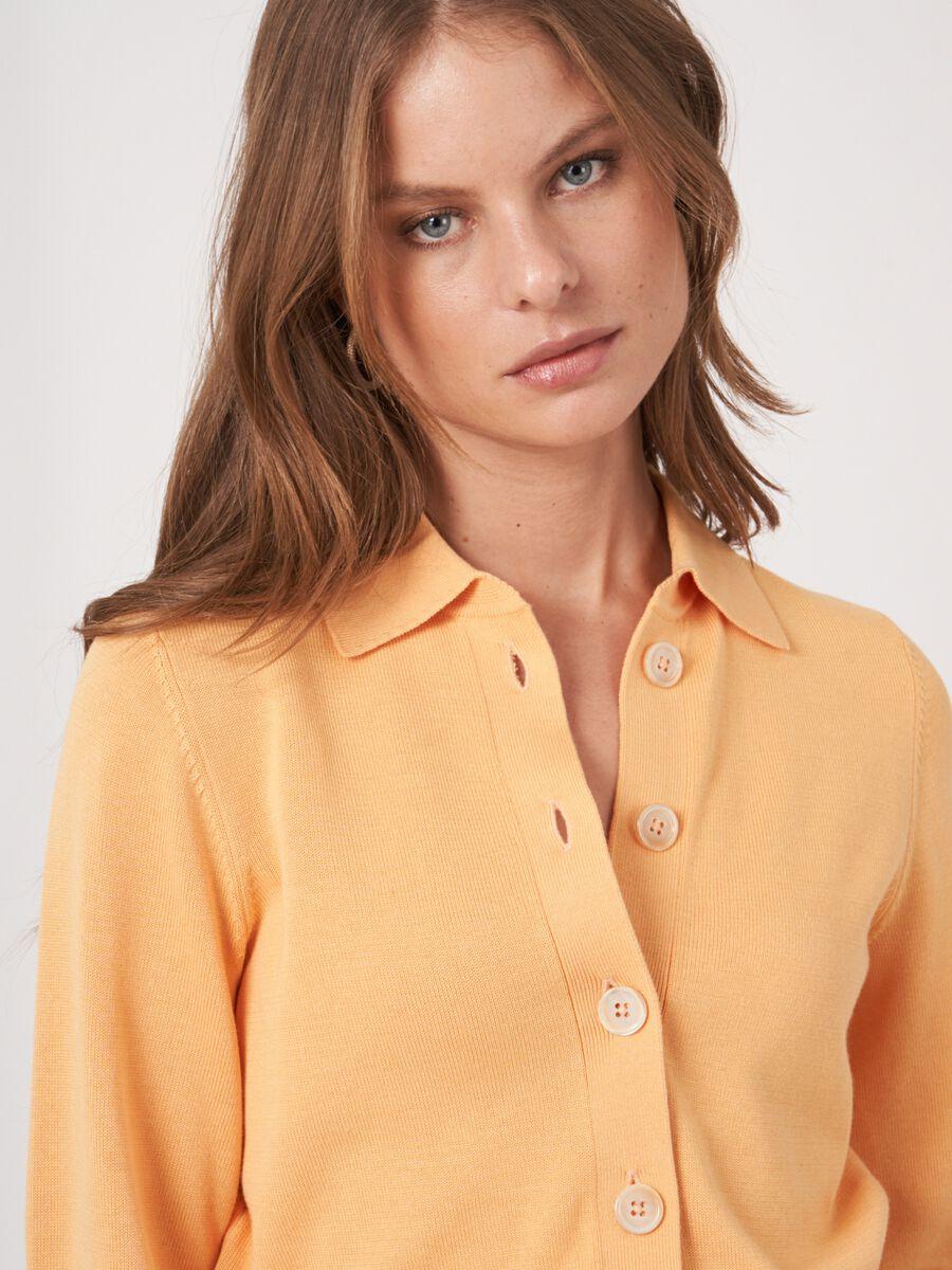 Repeat Cashmere Vest Met Polokraag En Knopen