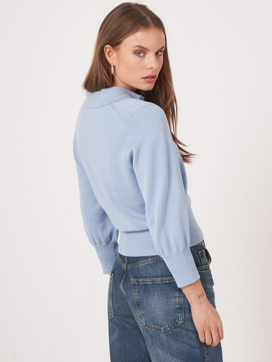 Repeat Cashmere Vest Met Polokraag En Knopen