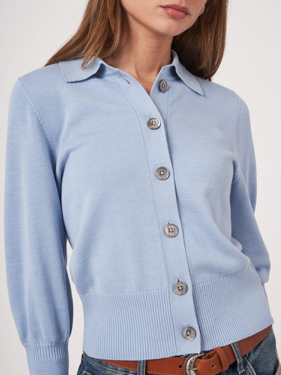 Repeat Cashmere Vest Met Polokraag En Knopen