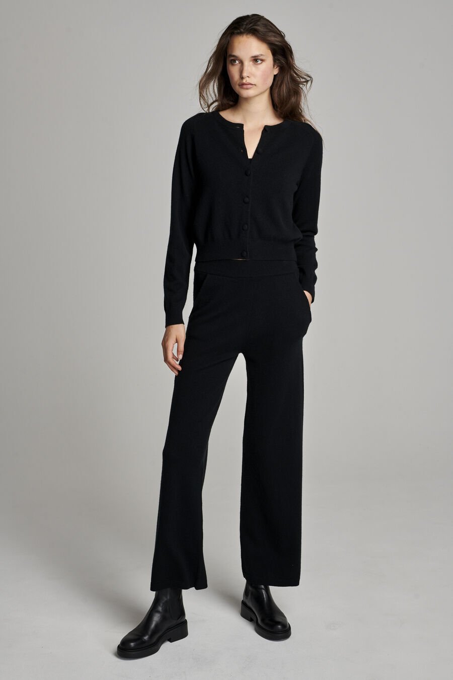 Repeat Cashmere Wijde Cashmere Broek