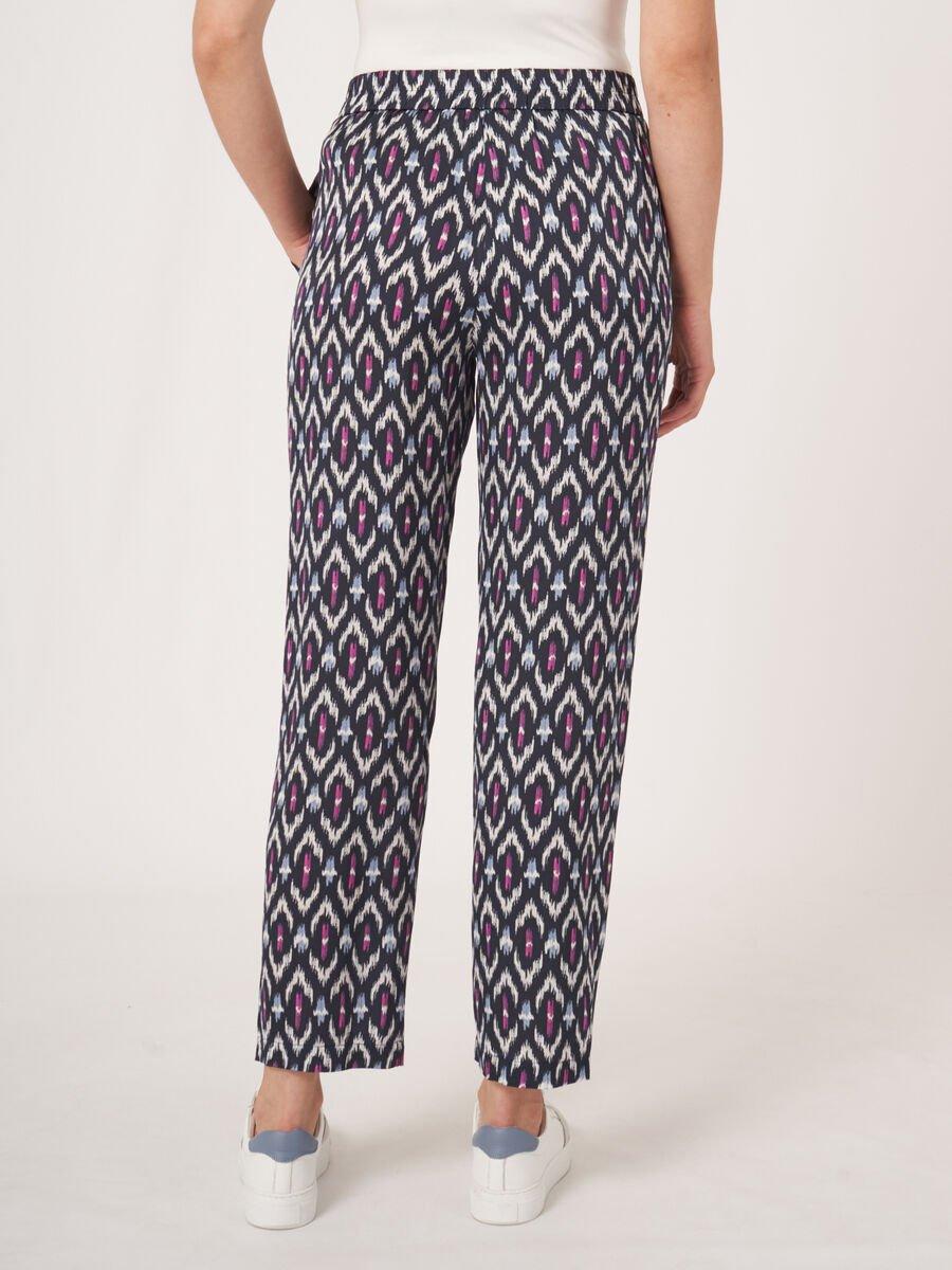 Repeat Cashmere Zijden Broek Met Ikat-print