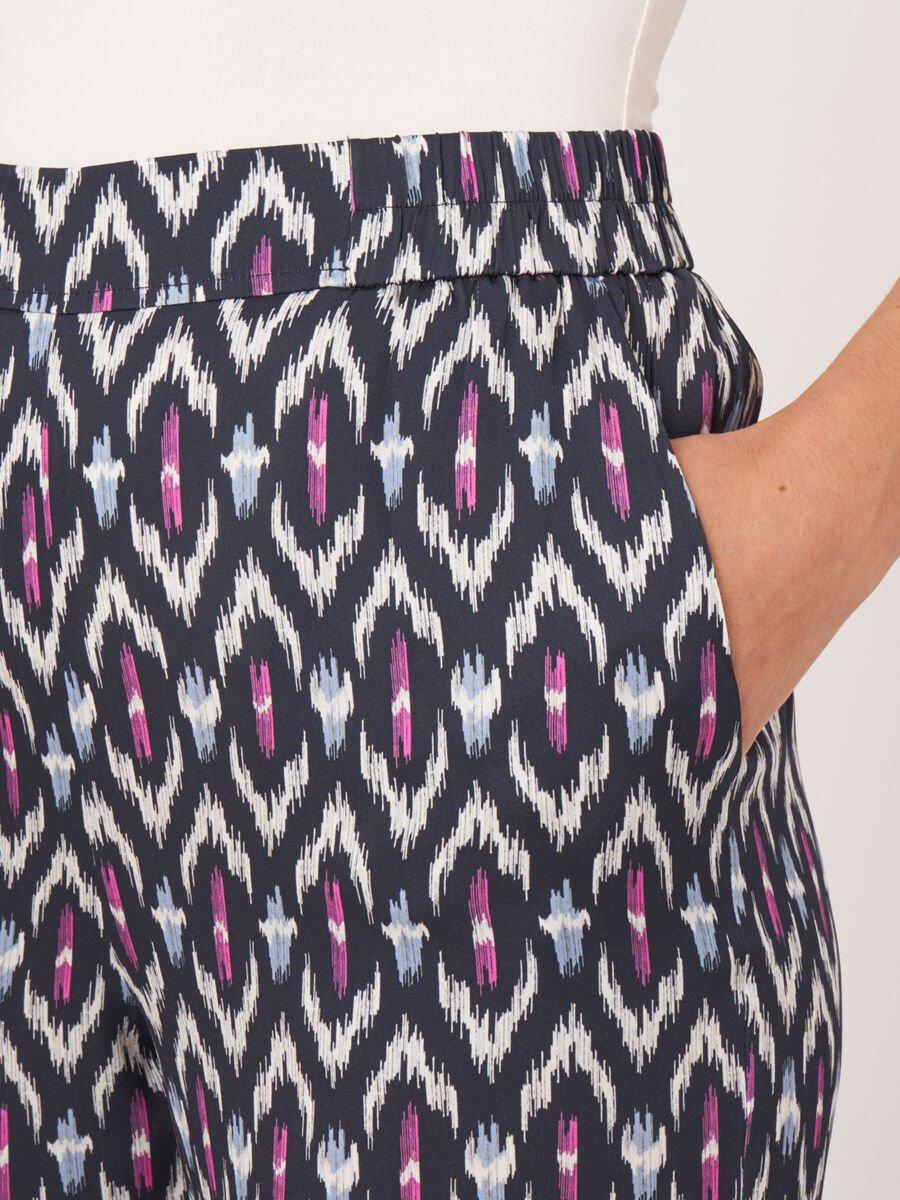 Repeat Cashmere Zijden Broek Met Ikat-print