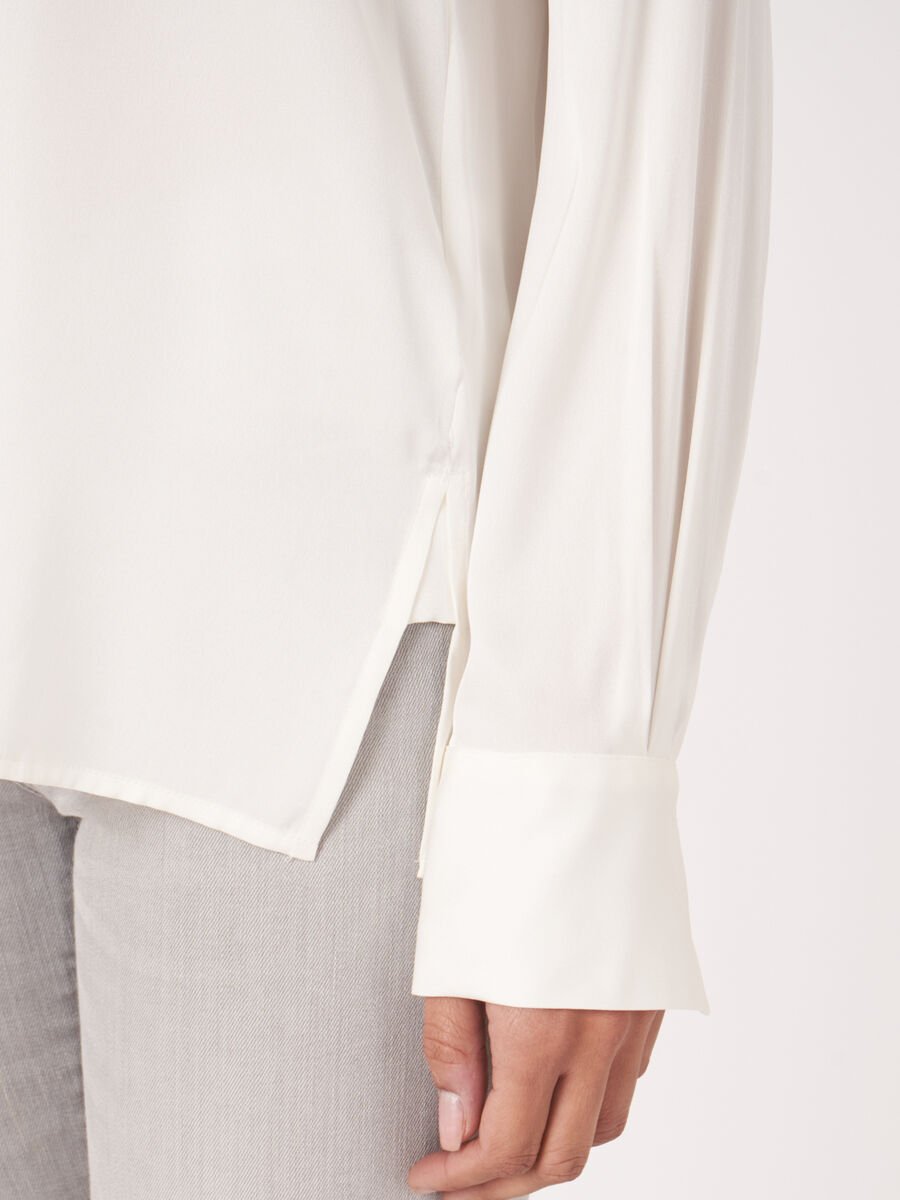 Repeat Cashmere Zijden Overhemd Met Zijsplitten