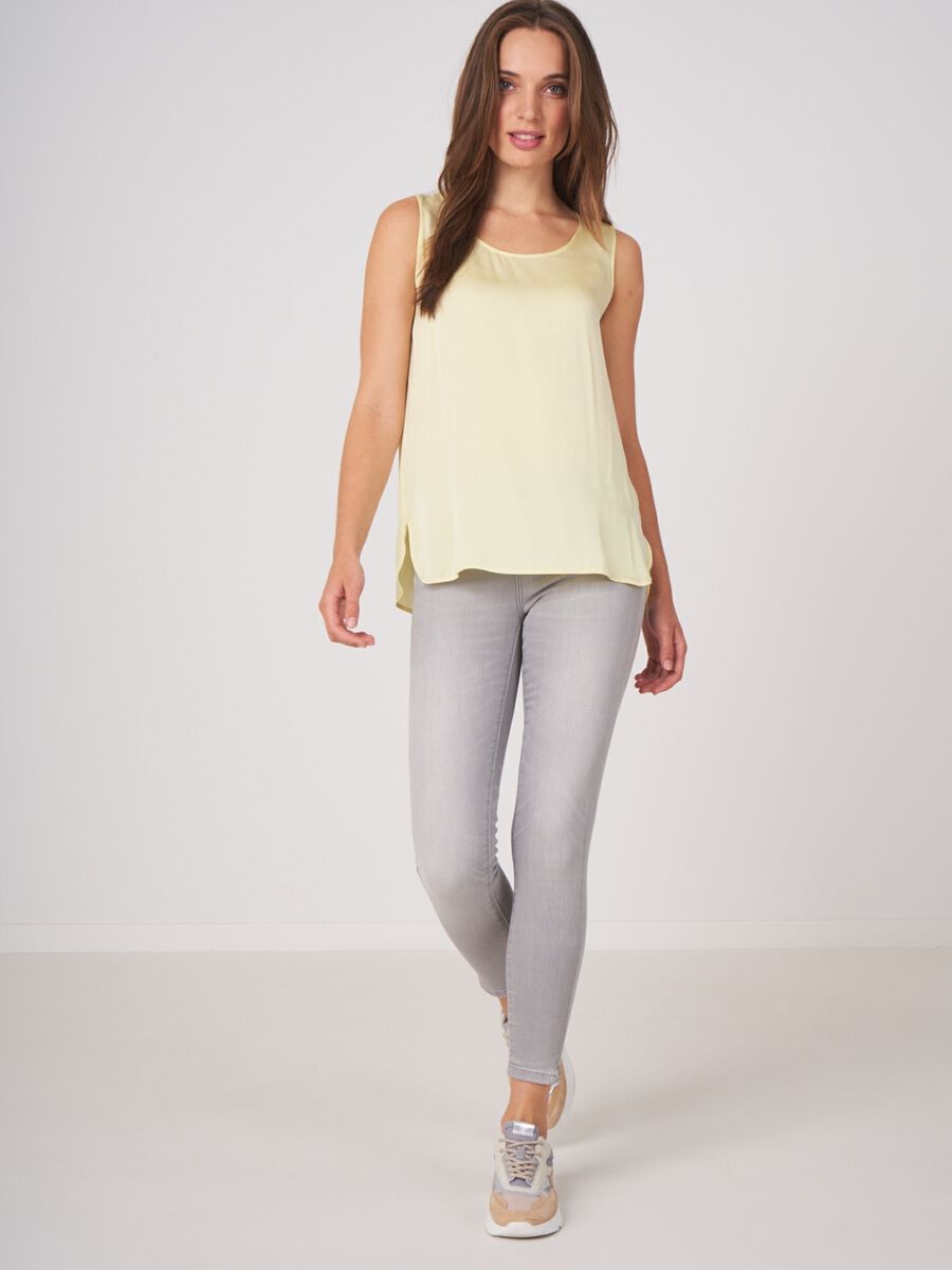 Repeat Cashmere Zijden Top Met Ronde Hals