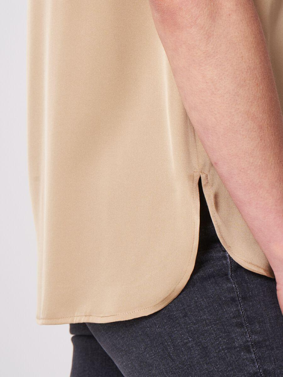 Repeat Cashmere Zijden Top Met Ronde Hals