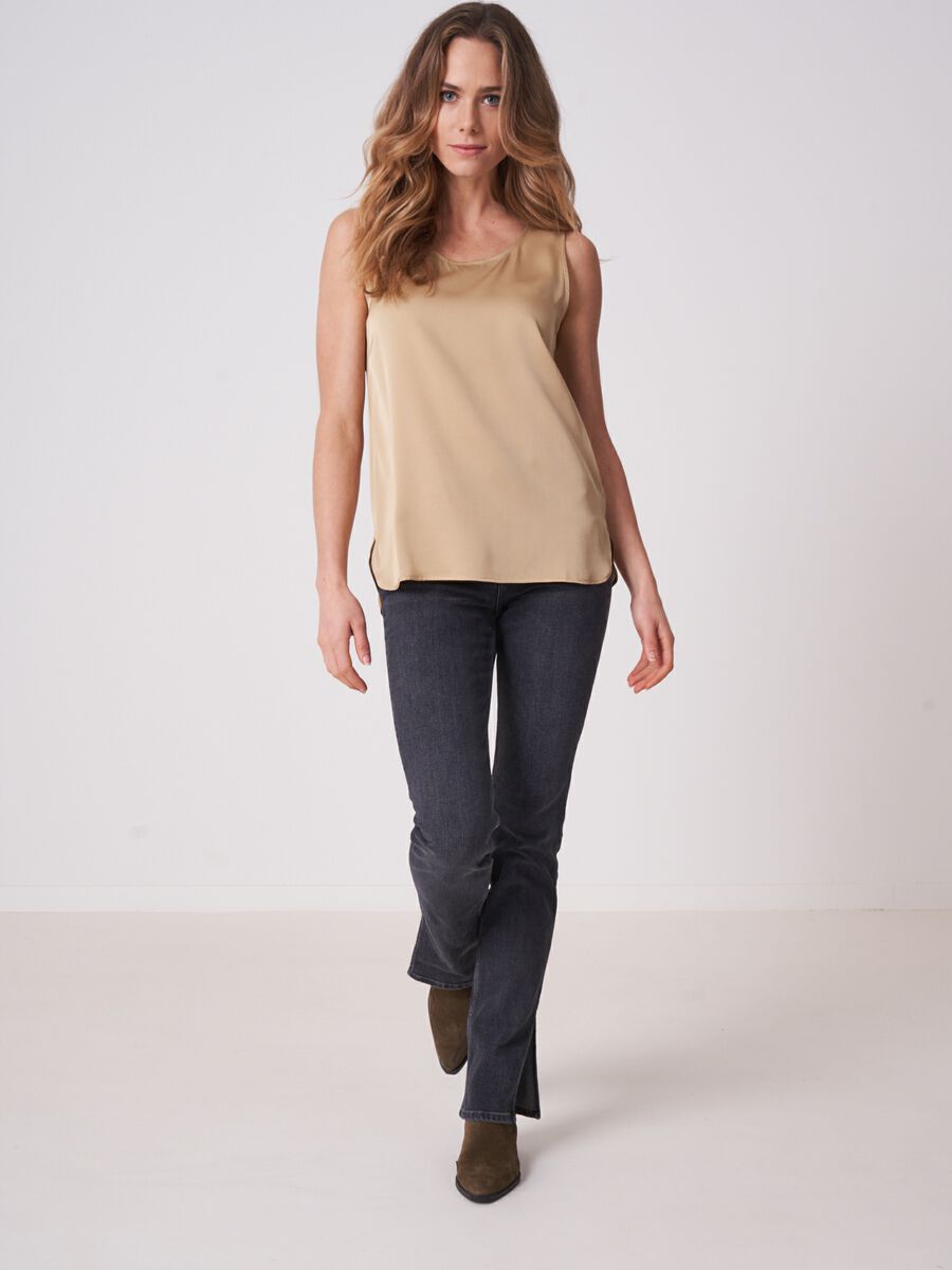 Repeat Cashmere Zijden Top Met Ronde Hals