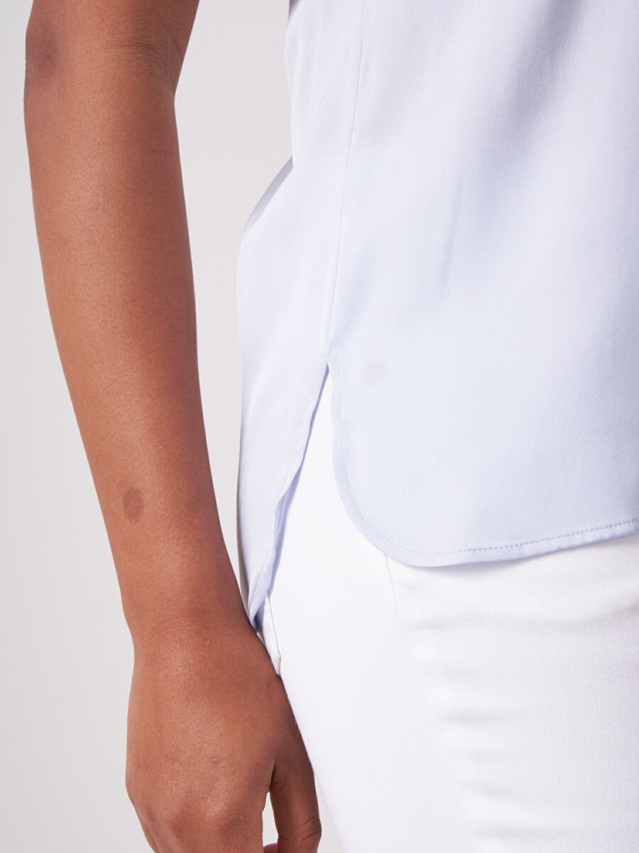 Repeat Cashmere Zijden Top Met Ronde Hals