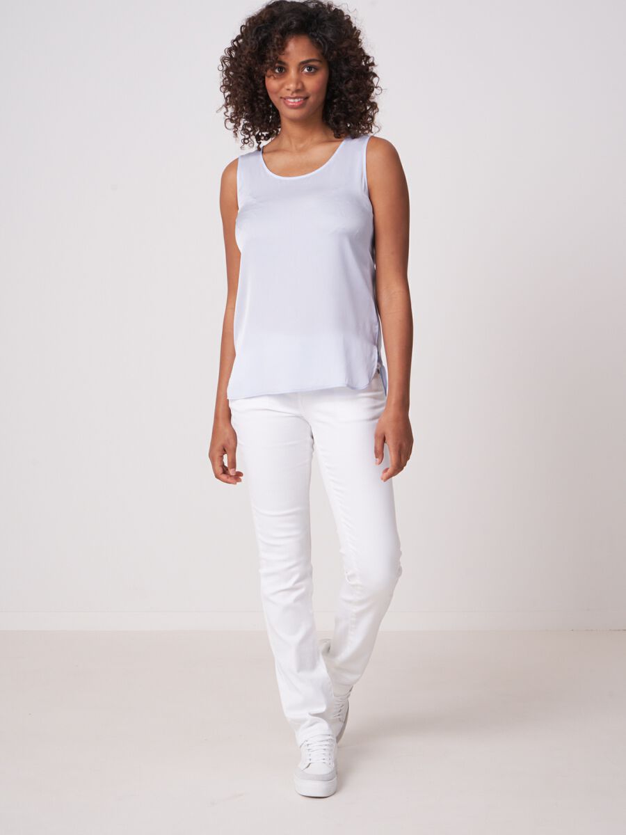 Repeat Cashmere Zijden Top Met Ronde Hals