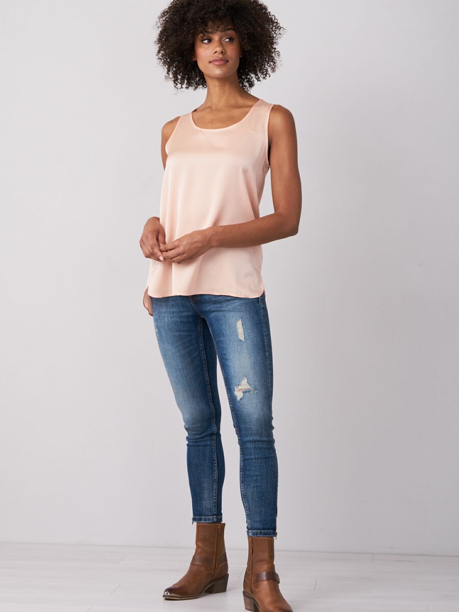 Repeat Cashmere Zijden Top Met Ronde Hals