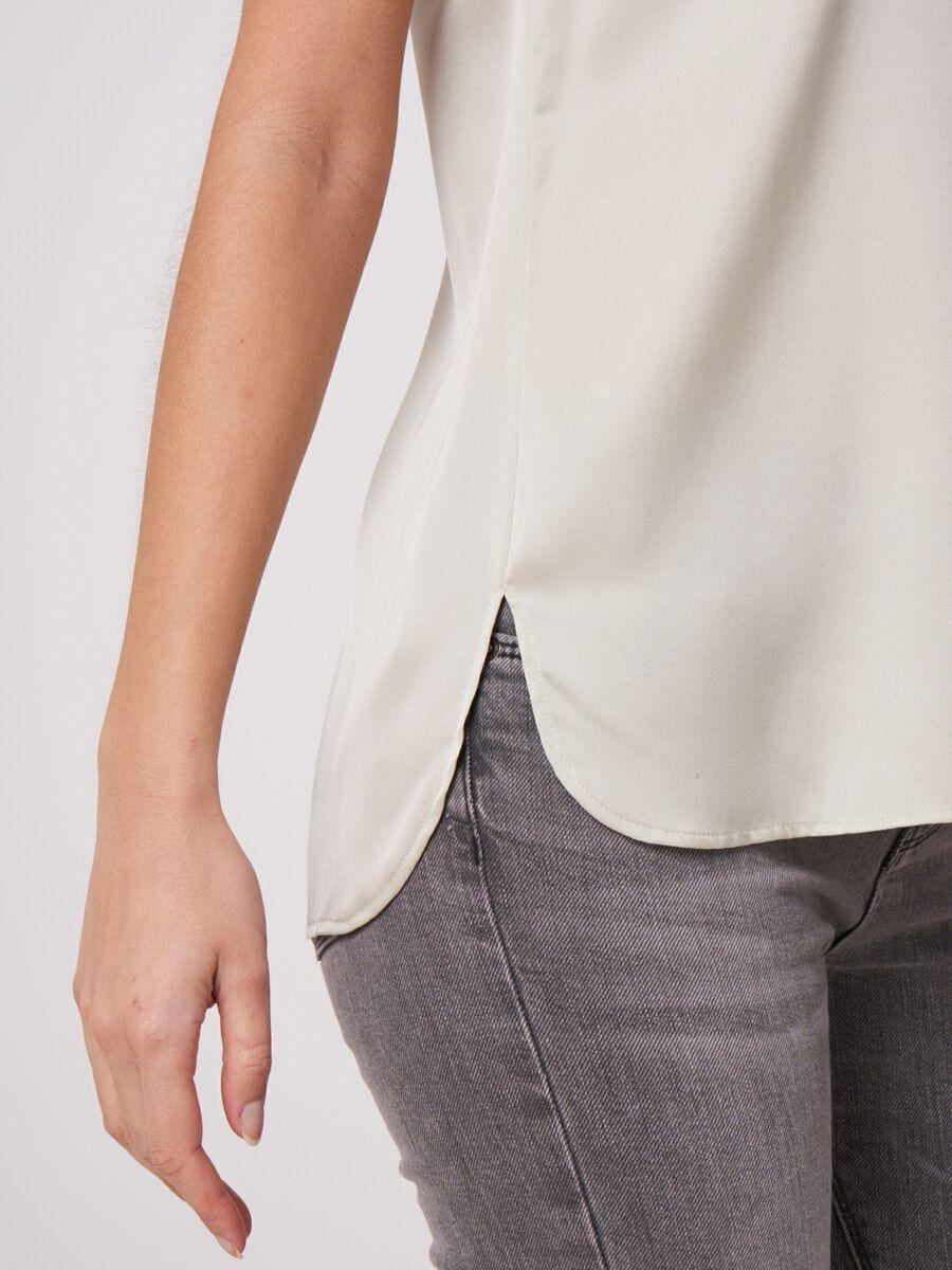 Repeat Cashmere Zijden Top Met Ronde Hals