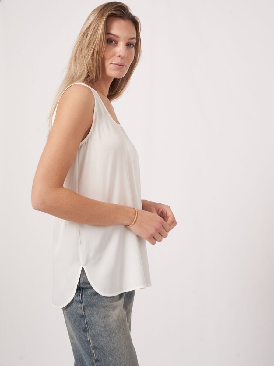 Repeat Cashmere Zijden Top Met Ronde Hals