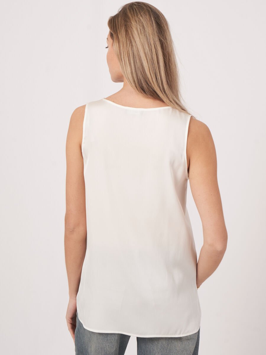 Repeat Cashmere Zijden Top Met Ronde Hals