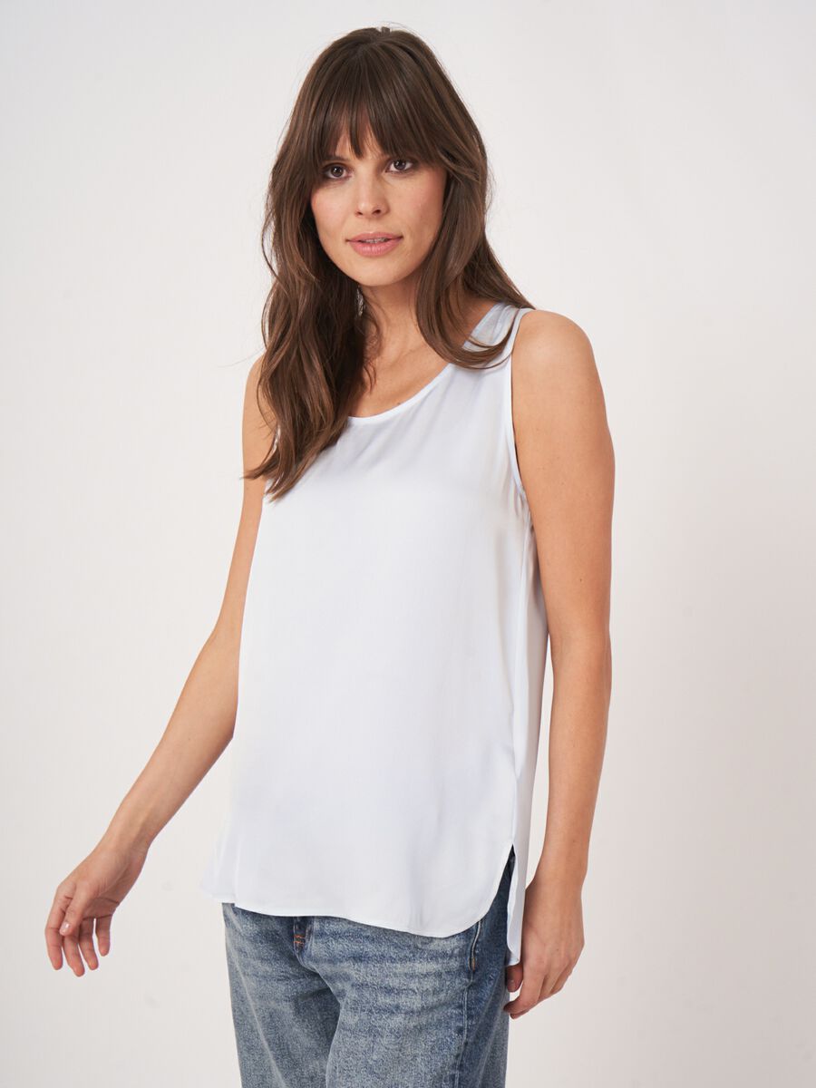 Repeat Cashmere Zijden Top Met Ronde Hals