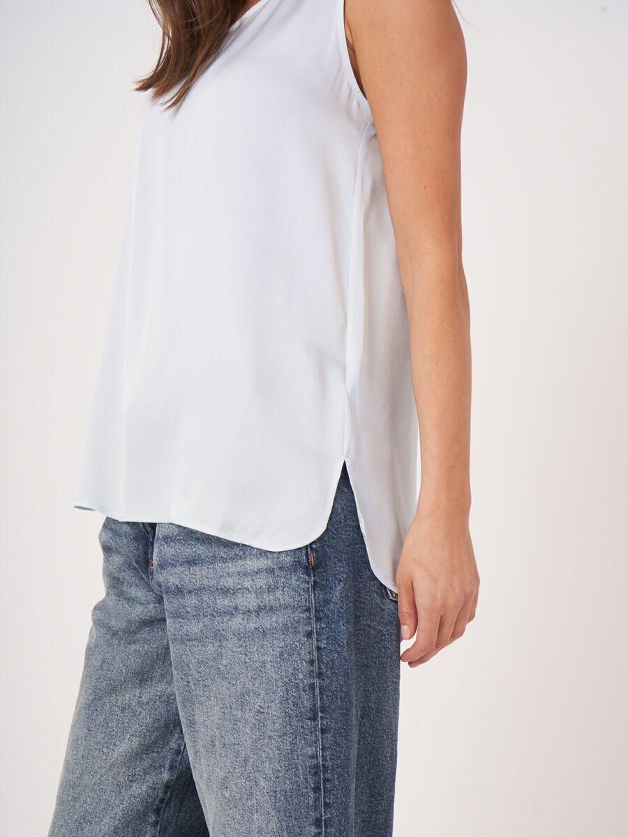 Repeat Cashmere Zijden Top Met Ronde Hals