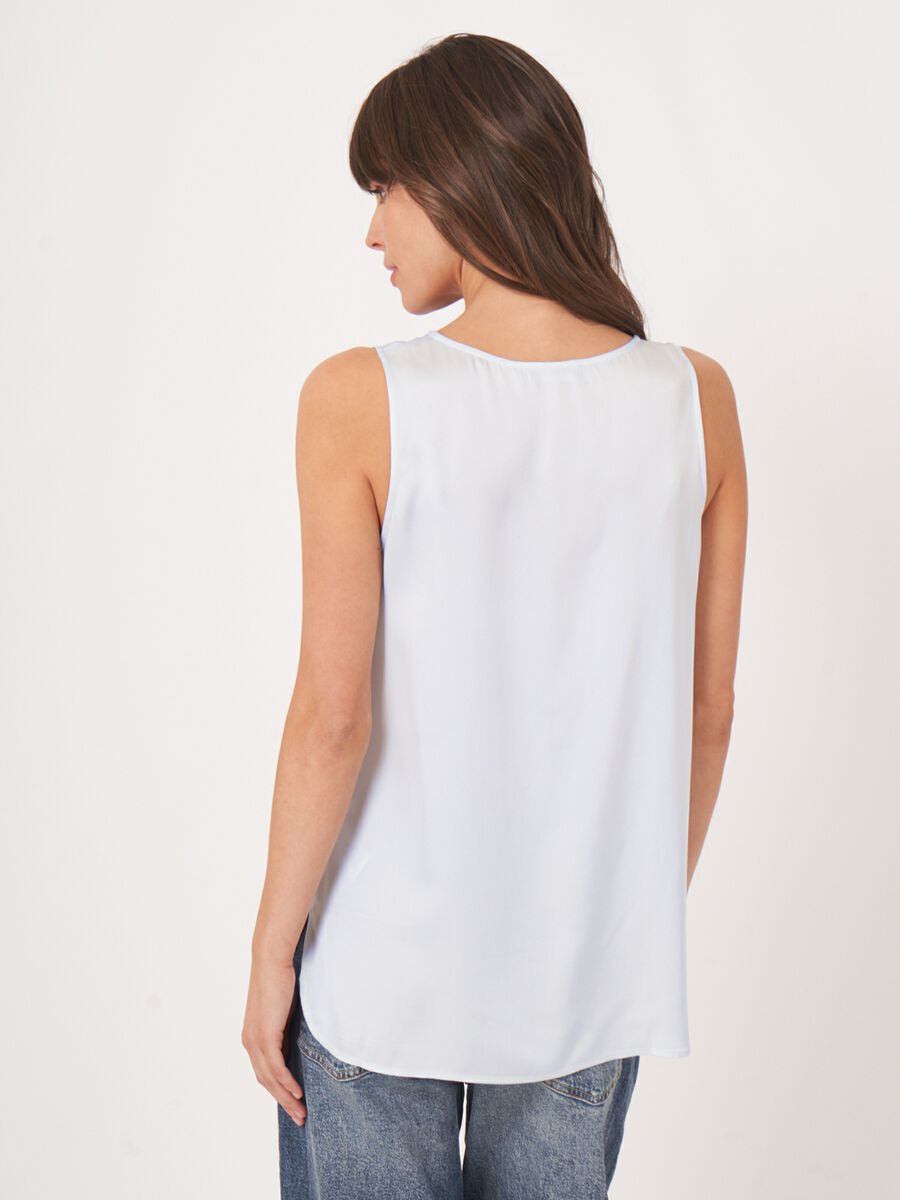Repeat Cashmere Zijden Top Met Ronde Hals