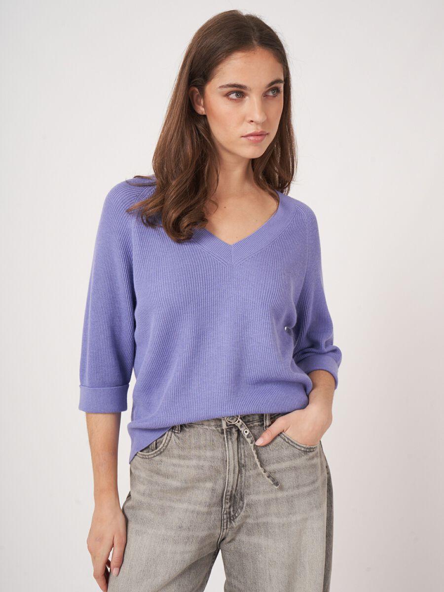 Repeat Cashmere Ribgebreide Trui Van Cashmere En Katoen