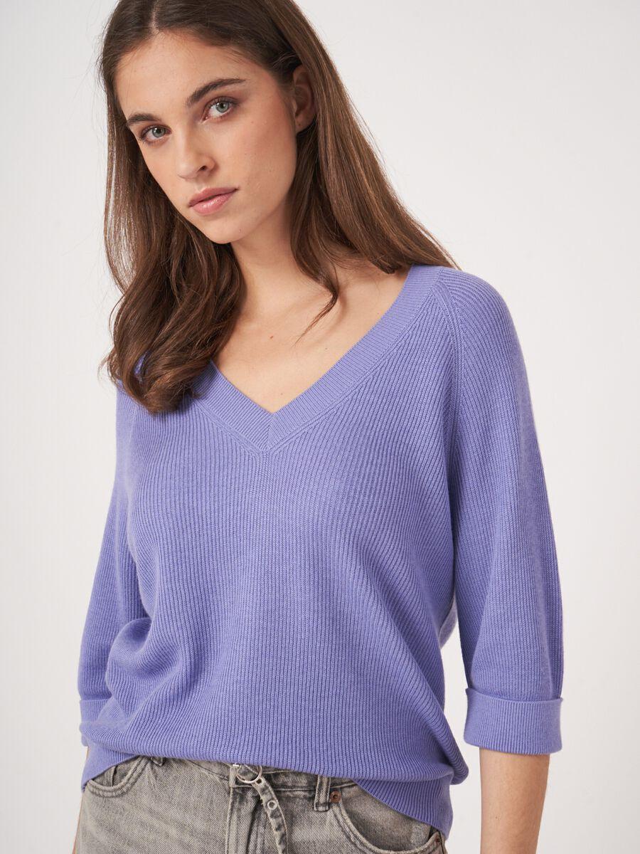Repeat Cashmere Ribgebreide Trui Van Cashmere En Katoen