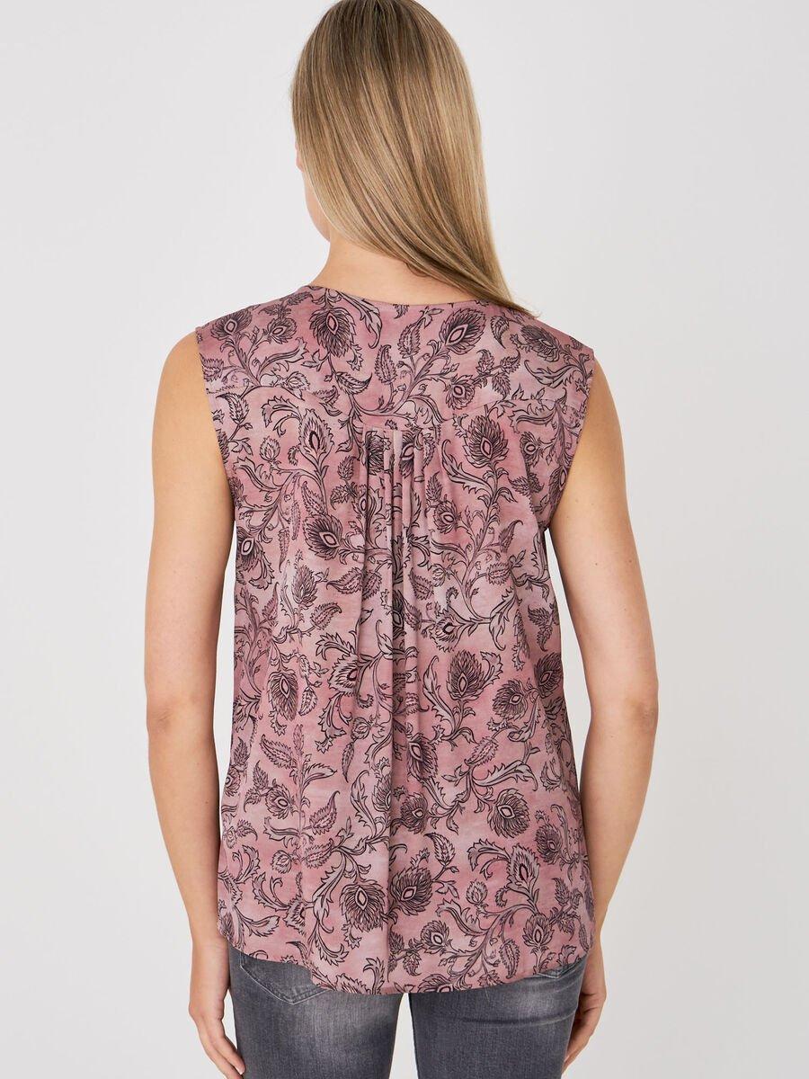 Repeat Cashmere Satijnen Zijden Top Met Paisley Print