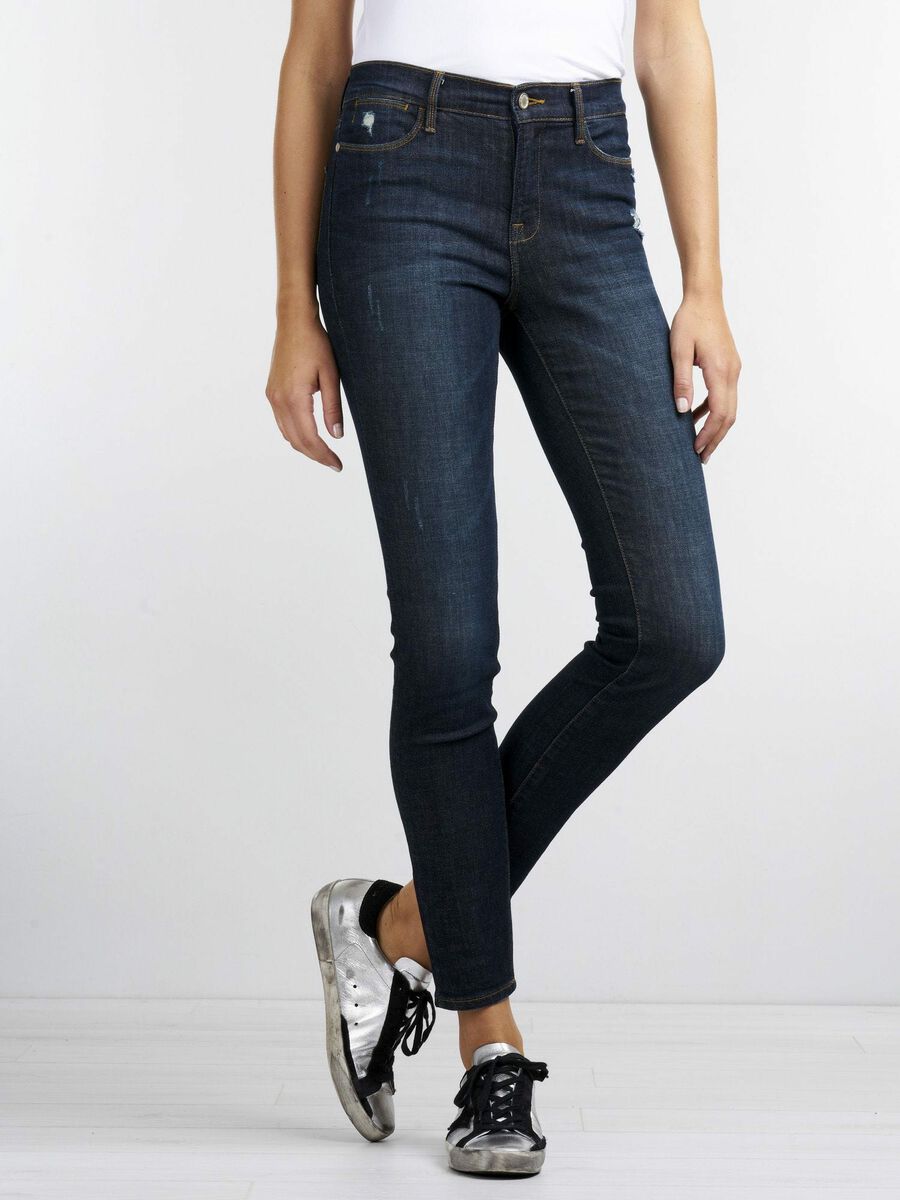 repeat cashmere Stretch denim jeans met destroyed details
