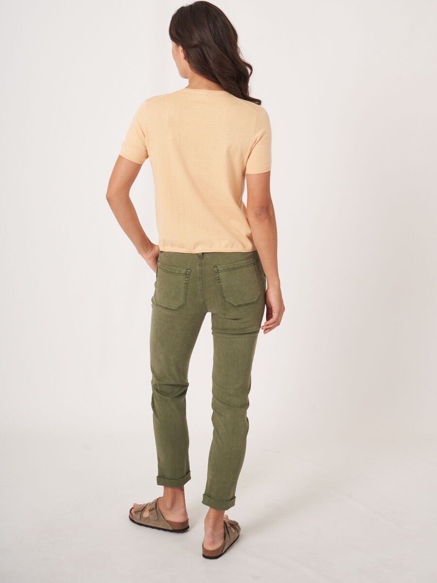 Repeat Cashmere Super Fijngebreid T-shirt Van Cashmere-katoenmix