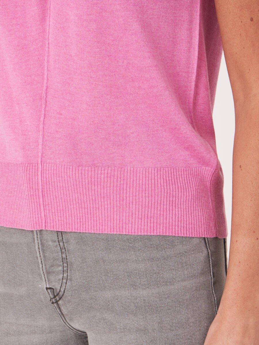 Repeat Cashmere Super Fijngebreide Top Van Cashmere-katoenmix