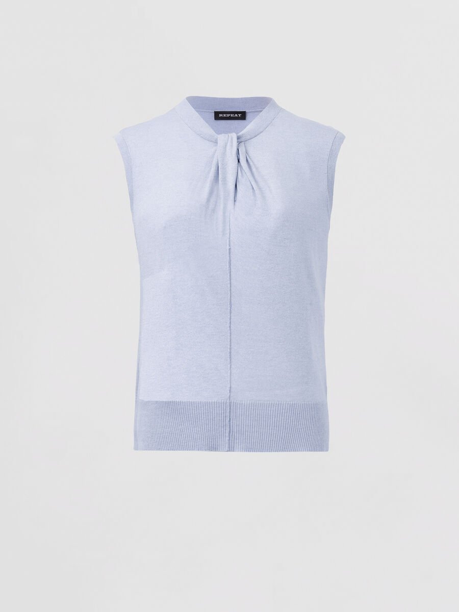 repeat cashmere Super fijngebreide top van cashmere-katoenmix